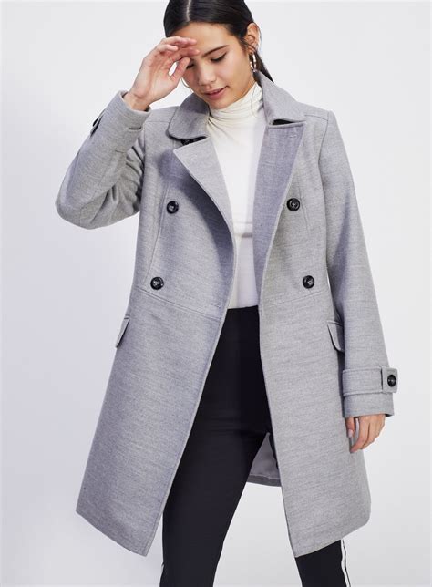 dark grey peacoat women's